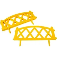 Декоративный забор Gardenplast Modern 4, 50213, желтый, 3 м, 5 шт