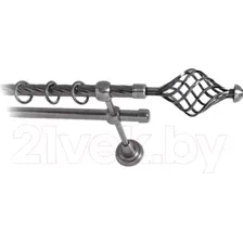 Карниз для штор Lm Decor Вираж 098 2р витой (антрацит, 4м)