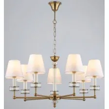 Люстра Ambrella LH71023/7 BS/WH (латунь/белый)