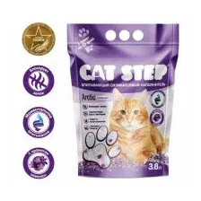 Наполнитель для кошачьих туалетов Cat Step, Лаванда, впитывающий, 1,67 кг (3,8 л)