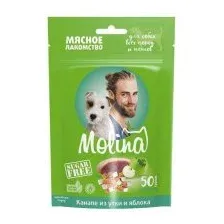 Лакомство Molina Канапе для собак и щенков всех пород из утки и яблока, 50 г