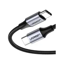 Кабель UGREEN US261-50150 Type C to Type C 3A PD 60W в оплётке 1m Black