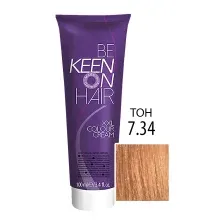 Крем-краска для волос Keen Colour Cream 7.34 (средне-русый золотисто-медный)