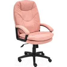Кресло офисное Tetchair Comfort LT флок (розовый)