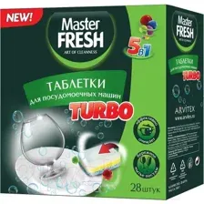 Таблетки для посудомоечных машин Master Fresh 9в1 в растворимой оболочке (28шт)