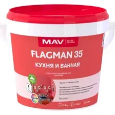 Краска кухня и ванная FLAGMAN 35 TR матовая 1л 1кг арт.ВД-АК-2035