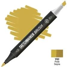 Маркер художественный Sketchmarker Brush Двусторонний Y82 SMB-Y82 (тусклая сепия)