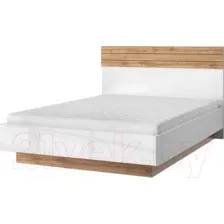 Кровать Anrex Taurus 140 с ПМ 140x200 (дуб вотан/белый)