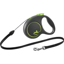 Поводок-рулетка Flexi Black Design, FU12C5.251.S CHBL, S, трос, 5 м