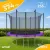 Батут GoUP Elite-D374 (с сеткой и лестницей, фиолетовый)