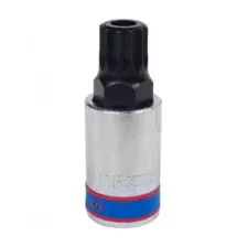 Головка торцевая 1/2" с вставкой-битой SPLINE M16х66 мм с отверстием KING TONY 402B16