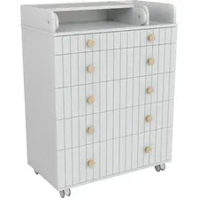 Детский комод Incanto Lunna Charm МДФ 800/5 PK-0004/12mdf (белый)