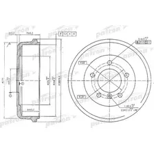 Тормозной барабан PATRON PDR1096
