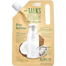 Крем-маска Missha Talks Vegan Squeeze Pocket Sleeping Mask Mega Nutritious 10 г