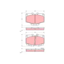Тормозные колодки дисковые передняя ось TRW GDB1133