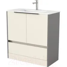 Дабер Тумба под умывальник 017 WeltWasser Deilbach 7517-80 Т17.8W.0.19Ч (бежевый/серый/ручка черная)