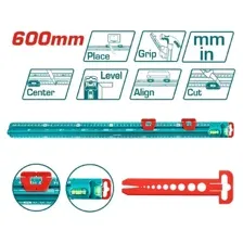 Линейка многофункциональная 60см, с уровнем TOTAL TMT646003