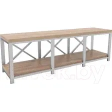 Тумба Hype Mebel Флорида 150x40 (белый/дуб галифакс натуральный)