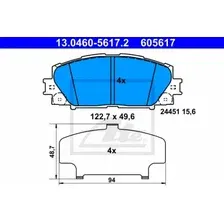 Тормозные колодки дисковые передняя ось ATE 13.0460-5617.2
