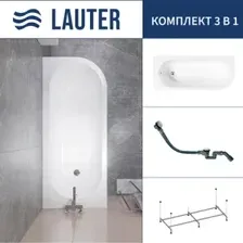Ванна Lauter Monaco 170x72.5 2113170L (с каркасом и сифоном 21Y32002 белый)