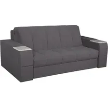 Диван DiArt Джаз 1550 с подлокотниками Бруклин (велюр Selfie grey/прав/крафт)
