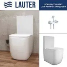 Унитаз напольный Lauter Rimless 21D2203 + гигиенический душ Sano 21LT1293MW
