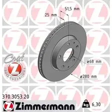 Тормозной диск ZIMMERMANN 370.3053.20 вентилируемый , передняя ось