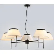 Подвесная люстра Ambrella LH72453/5 BK/WH (черный/белый)