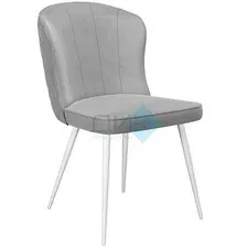 стул кухонный DikLine 209 White (велюр В), B22 серый