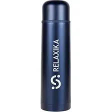 Термос для напитков Relaxika 101 (1000мл, темно-синий)