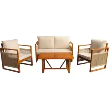 Комплект садовой мебели National Tree Company Из акации / TP6065.1.1 (4 предмета)
