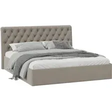 Кровать Трия Скарлет универсальная тип 1 с ПМ 180x200 (велюр мокко темный)