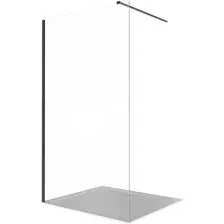 Душевая стенка Aquatek Walk in с держателем 120x200 AQ.WI.120.1BL (черный/прозрачное стекло)