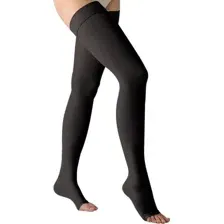 Чулки компрессионные Aries Avicenum 360 с резинкой и открытым носком / 9999 (XL, long)