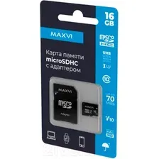 Карта памяти Maxvi microSDHC 16GB Class 10 UHS-I (1)
