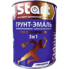Грунт-эмаль START По ржавчине 3в1 (800г, красно-коричневый)
