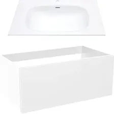 ЗОВ Тумба с умывальником Кито 80 K80LW0MWM-M115W80 (белый матовый)