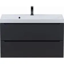 Uperwood Тумба с умывальником Tanos 90 см (матовый черный)