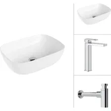 Умывальник Lauter 21493A  Cascade 21СК0655C с сифоном 21635CH (хром)