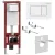 Инсталляция для унитаза Asten Readle Zentralmodul AR0501-0601W c белой кнопкой