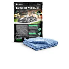 Салфетка микрофибра Wiper Soft 40х40 для уборки и авто, тряпка впитывающая мягкая с длинным ворсом для сушки кузова, пыли и стекол