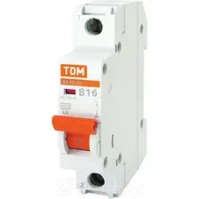 Выключатель автоматический TDM ВА 47-29 1Р 16А (В) 4.5кА / SQ0206-0010