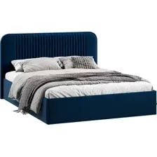 Кровать Трия Тиффани Тип 1 c ПМ и заглушиной 160x200 (микровелюр Wellmart Blue)
