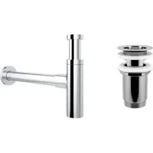 Сифон Wellsee Drainage System 182119004 (сифон, выпуск, хром)