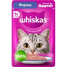 Влажный корм для кошек Whiskas паштет с добавлением форели (75г)