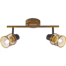 Припотолочная люстра Aitin Pro НПБ 02-2x60-102 51988/2 (золото/черный)