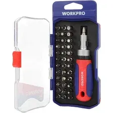 Набор отвертка с битами Workpro WP200517 (38 предметов)