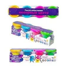 Набор для лепки Genio Kids Тесто-пластилин. Неоновые цвета TA1016V