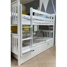 Двухъярусная кровать Kinderwood Вуди-4 200х90 с ящиками (белый)