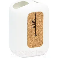 Стакан для зубной щетки и пасты Bisk Corsa 05587 (белый)